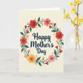 Carte Fleurie à Points pour Maman (Fleur jaune)