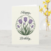 Carte Fleurie Anniversaire Bloom (Fleur jaune)