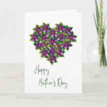 Carte Fleurie Aquarelle Bonne Fête Des Mères