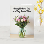 Carte Fleurie d'Affection pour Mère (Fleur jaune)