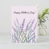 Carte Fleurie de Lavande Violette Joyeuse Fête des (Debout devant)