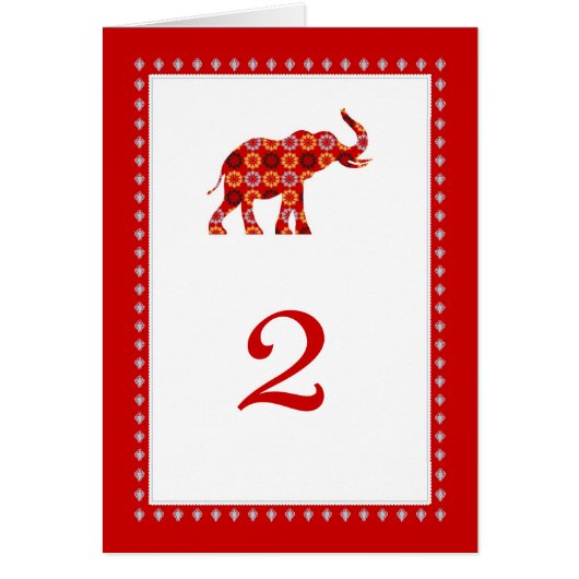 Carte fleurie de Tableau d'éléphants (Devant)