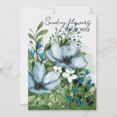 Carte Fleurie 'Envoi de Fleurs Bleus' (Devant)