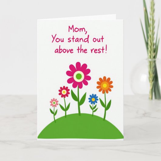 Carte Fleurie Fuchsia pour Maman (Devant)