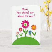 Carte Fleurie Fuchsia pour Maman (Fleur jaune)