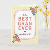 Carte Fleurie Gran la Plus Douce (Fleur jaune)
