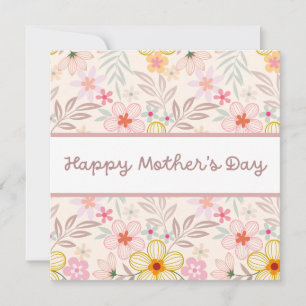 Carte Fleurie Joyeuse Fête des Mères
