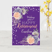 Carte Fleurie Joyeux départ à la retraite Pivoine Rose P (Fleur jaune)