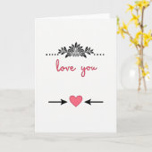 Carte Fleurie Love You (Fleur jaune)