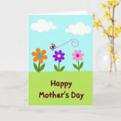 Carte Fleurie pour la Plus Douce des Mamans (Fleur jaune)