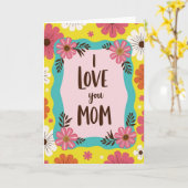 Carte Fleurie pour Maman (Fleur jaune)
