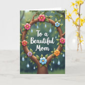 Carte Fleurie Pour Maman (Fleur jaune)