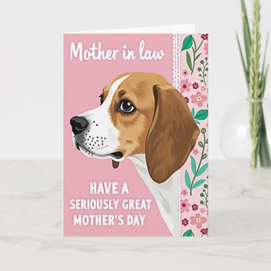 Carte Fleurie pour une Belle-Mère Adorable (Devant)