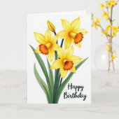 Carte Fleurie Printanière à Points (Fleur jaune)