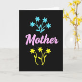 Carte Fleurie Rose pour Maman (Fleur jaune)