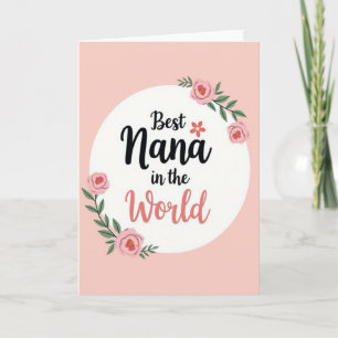 Carte Fleurie Rose Sweet Nanas