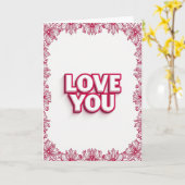 Carte Fleurie Simple Je T'Aime (Fleur jaune)