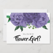 Carte Fleurie Ultra Violet Violet 'Sois Ma Demoise (Devant)