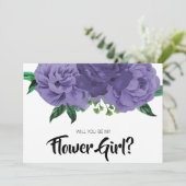 Carte Fleurie Ultra Violet Violet 'Sois Ma Demoise (Debout devant)