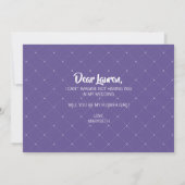 Carte Fleurie Ultra Violet Violet 'Sois Ma Demoise (Dos)