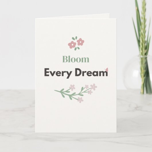 Carte Fleurir Chaque Rêve Professeur Floral (Devant)