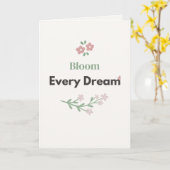 Carte Fleurir Chaque Rêve Professeur Floral (Fleur jaune)