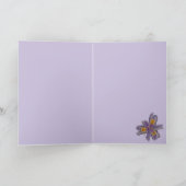 Carte fleurir en violet (Intérieur)