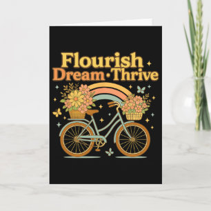 Carte Fleurir Rêve Prospérer Fleur Bike Subtil 8647 Trum