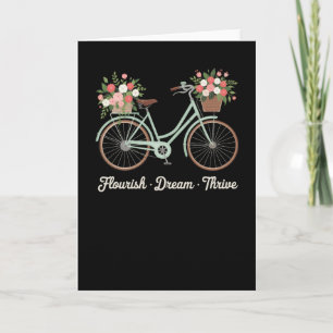 Carte Fleurir Rêve Prospérer Fleur Bike Trump Subtil Rés