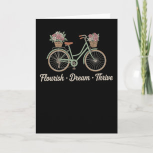 Carte Fleurir Rêve Prospérer Fleur Bike Trump Subtil Rés