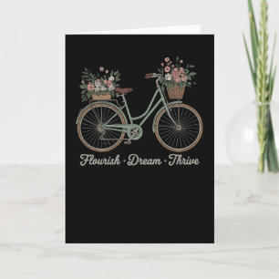 Carte Fleurir Rêve Prospérer Fleur Bike Trump Subtil Rés