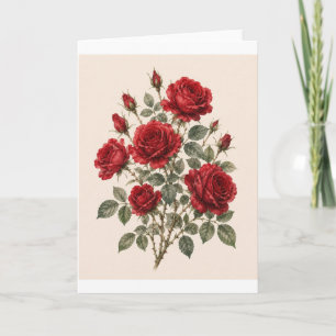 Carte Fleurissez là où vous êtes planté Botanique Rose