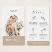 Carte fleuriste Hang Tag (Devant & derrière)