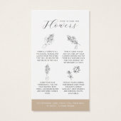 Carte fleuriste Hang Tag (Dos)