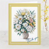 Carte Fleuron Boho Moderne Dans Un Vase Merci (Fleur jaune)