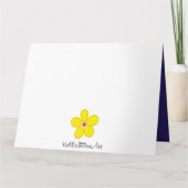 Carte Fleuron d'art jaune brillant (Dos)