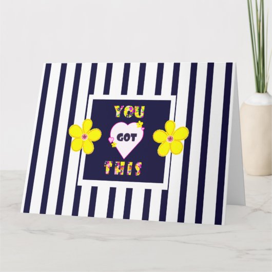 Carte Fleuron d'art jaune brillant (Devant)