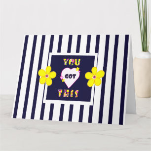 Carte Fleuron d'art jaune brillant