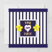Carte Fleuron d'art jaune brillant (Devant)