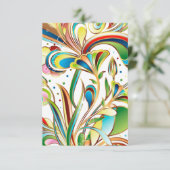 Carte Fleurs à flammes magnifiques (Debout devant)