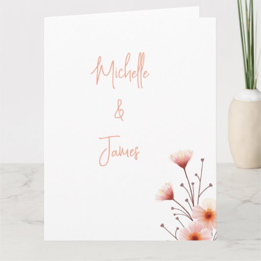 Carte Fleurs à l'aquarelle Professionnel Tendance (Devant)