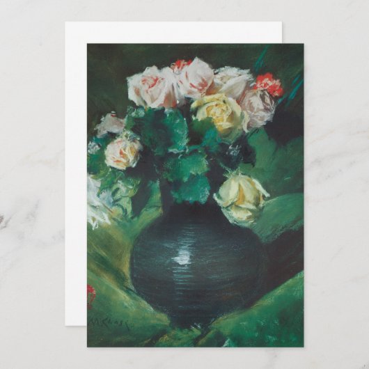 Carte Fleurs (alias Roses) de William Merritt Chase (Devant / Derrière)