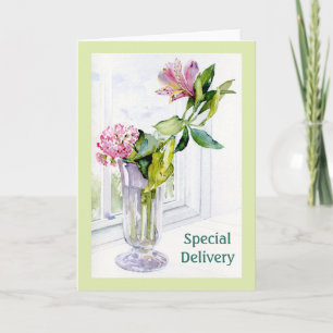 Carte Fleurs Alstroemeria 5x7 pliées