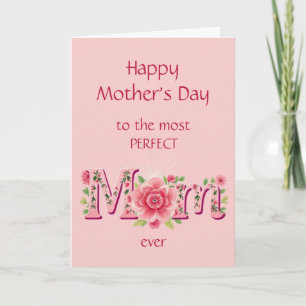 Carte Fleurs amusantes de la fête des mères pour la mère