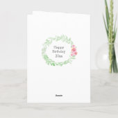 Carte Fleurs aquarelle 75e anniversaire  (Dos)