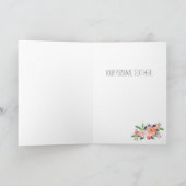 Carte Fleurs aquarelle rose (Intérieur)