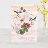 Carte Fleurs Aquarelles (Fleur jaune)