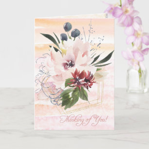 Carte Fleurs Aquarelles