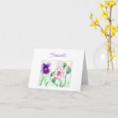 Carte Fleurs aquarelles>Carte d'adieu (Fleur jaune)