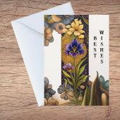 Carte Fleurs Art Déco Félicitations Mariages